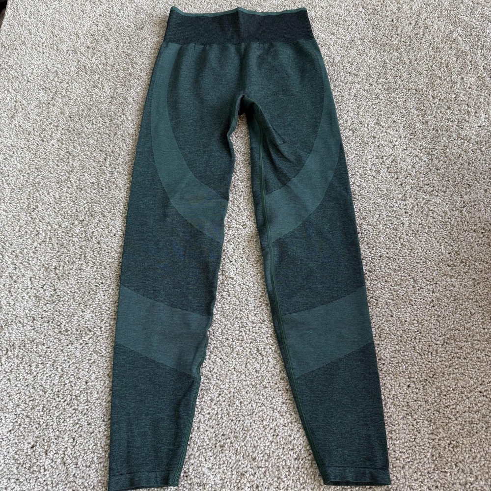 PINK Victoria's Secret Leggings Womens Small Green Seamless Ankle Yoga Pants